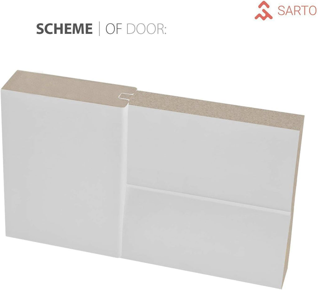 White Silk Frosted Opaque Glass Barn Door Panel 30 x 84 S548