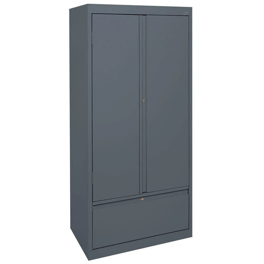 Storage Cabinet, Charcoal - 30 x 18 x 64 in. N6414