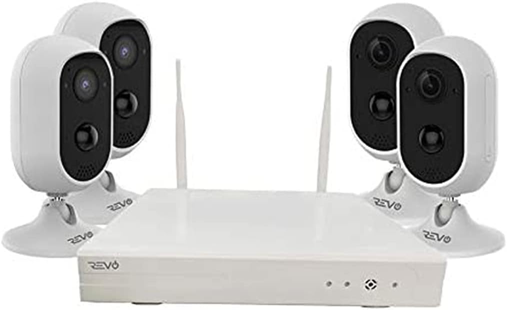 4CH Wireless NVR Security System with 1TB HDD & 4X 1080p Battery Operated Cameras with 2-Way Audio K778