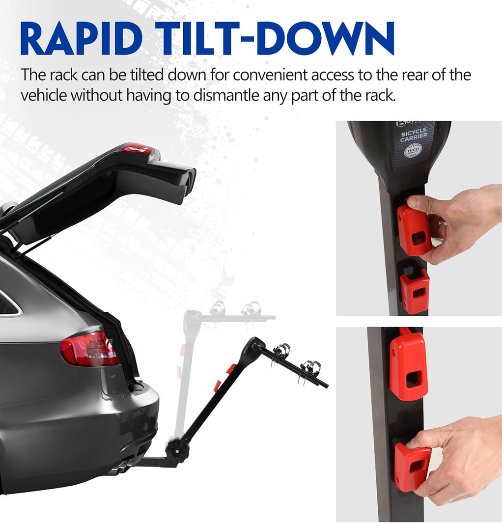 2-Bike Hitch Mount Carrier Rack F592
