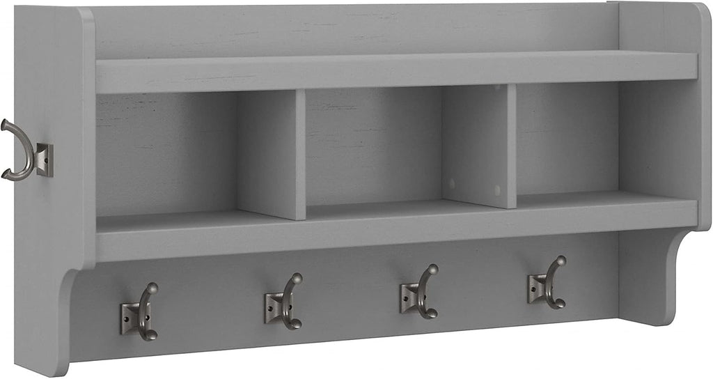 40W Cape Cod Gray Wall Mounted Coat Rack with Shelf B52302
