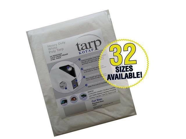 Heavy-Duty 8-mil Poly Tarp with UV Protection, 12 x 20-Foot E57884