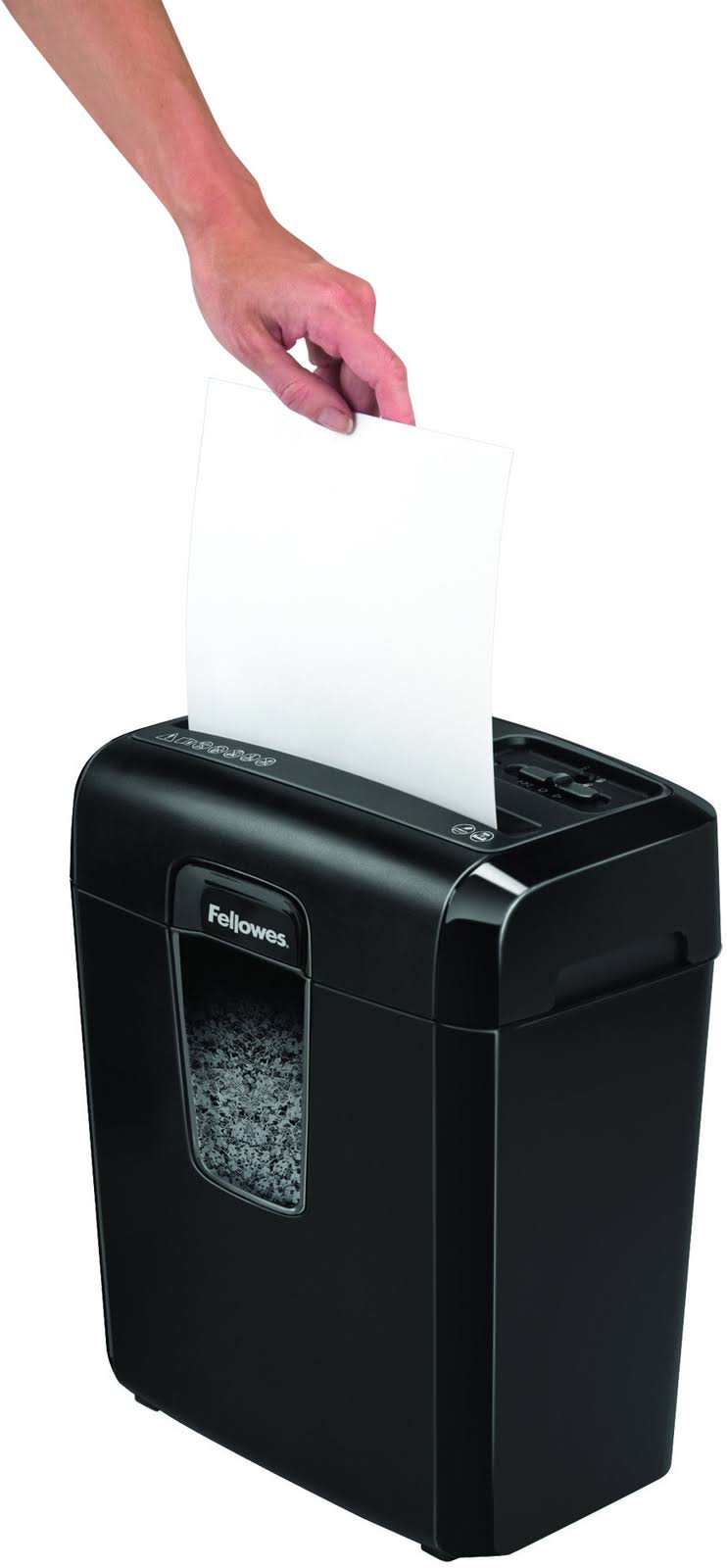 Black 8 Sheet Capacity MicroCut Shredder with Wastebasket H527