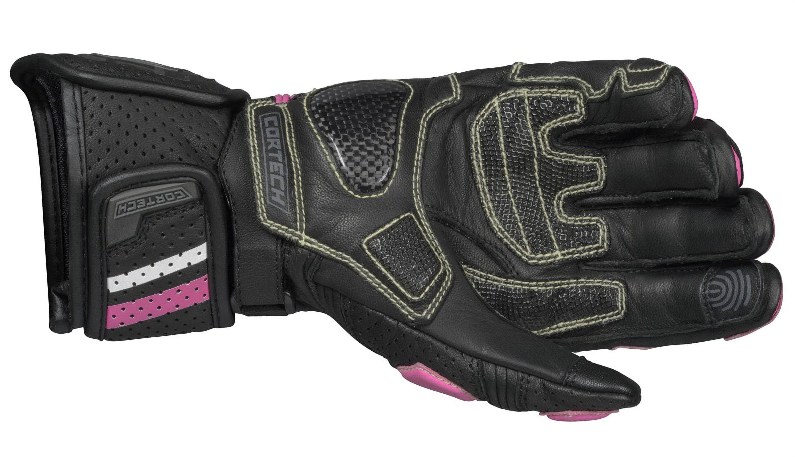 Pink Leather Motorcycle Gloves Y1750