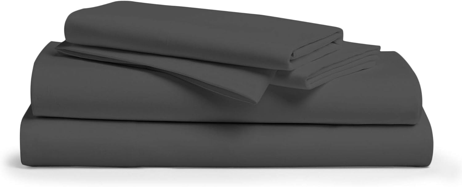 White 100% Egyptian Cotton Sheet Set, 4 Piece, California King, Deep Pocket I2064