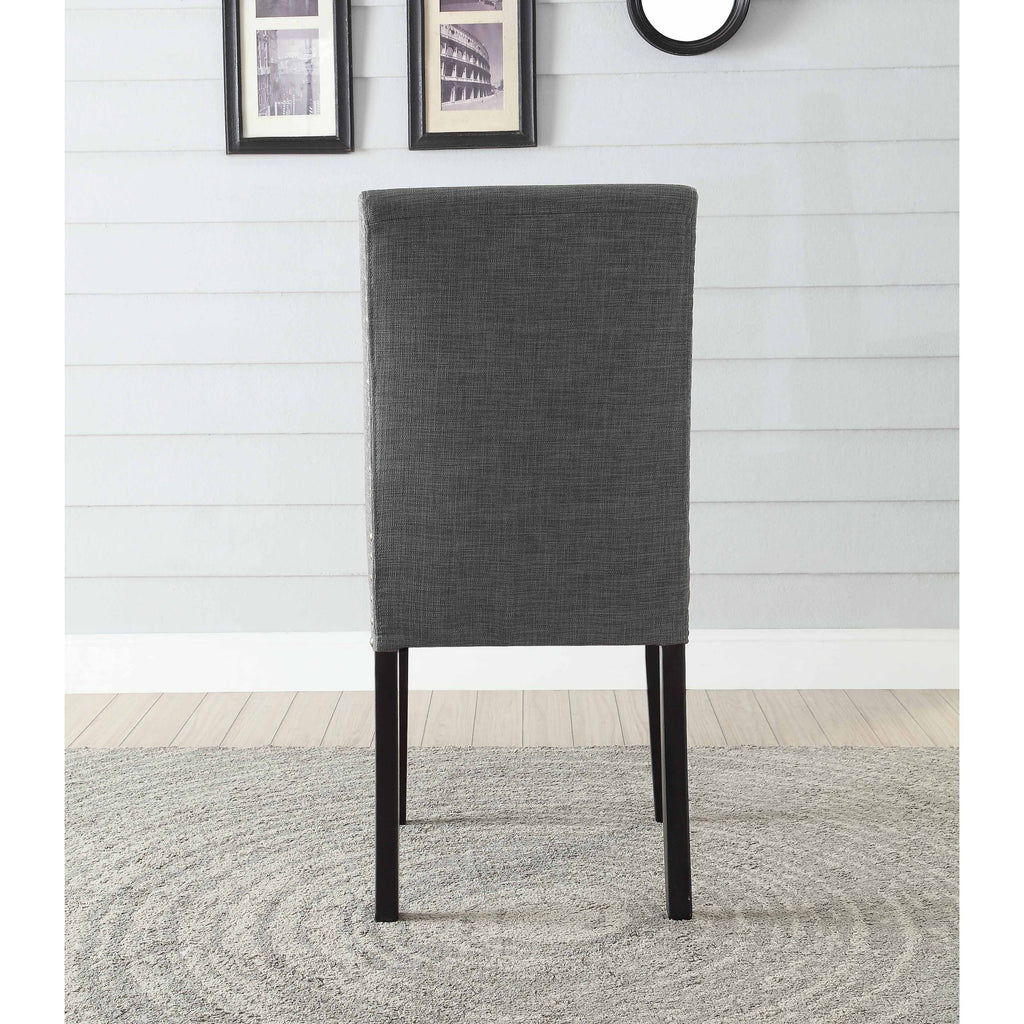 Stone Gray Linen Side Chair Set of 2 S5625