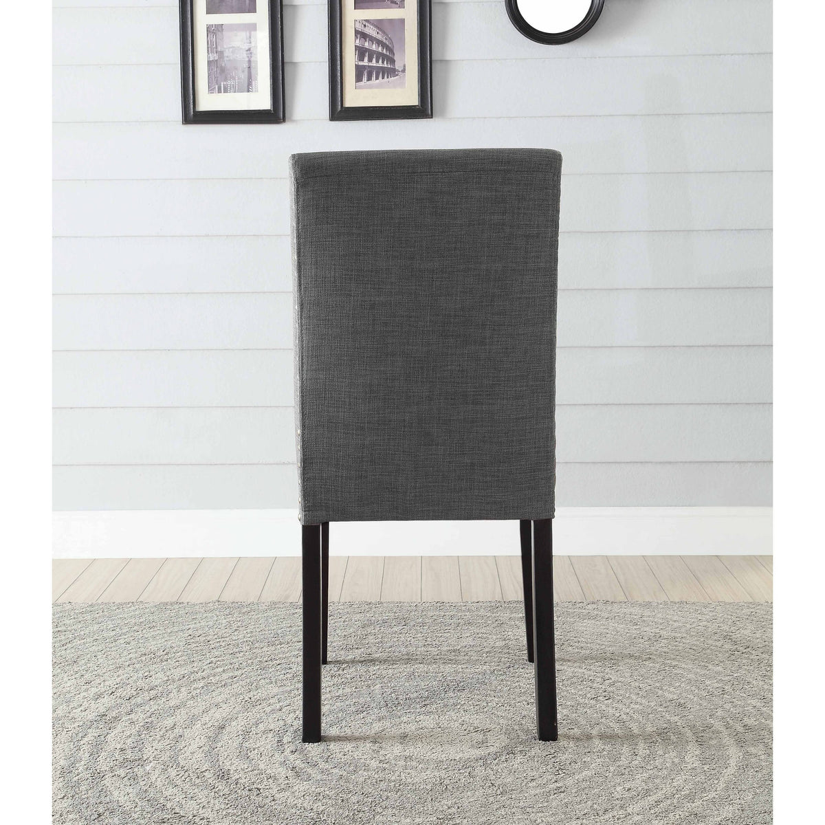Stone Gray Linen Side Chair Set of 2 S5625