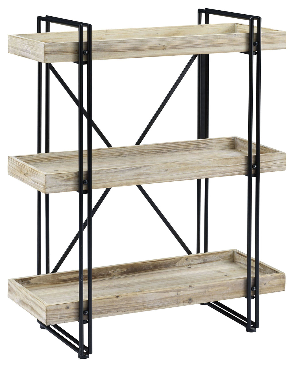 White Washed Natural Bookcase D2939