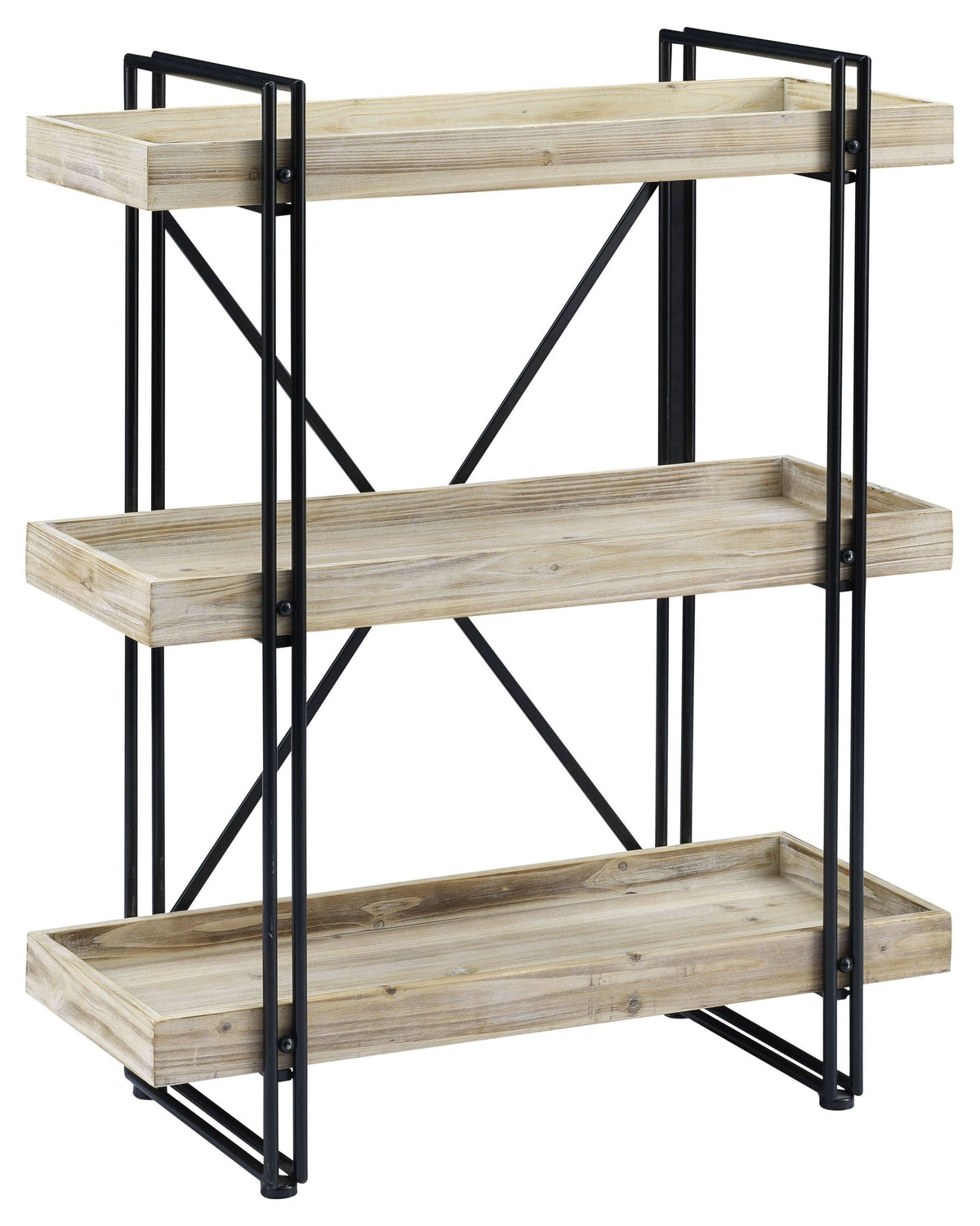 White Washed Natural Bookcase D2939
