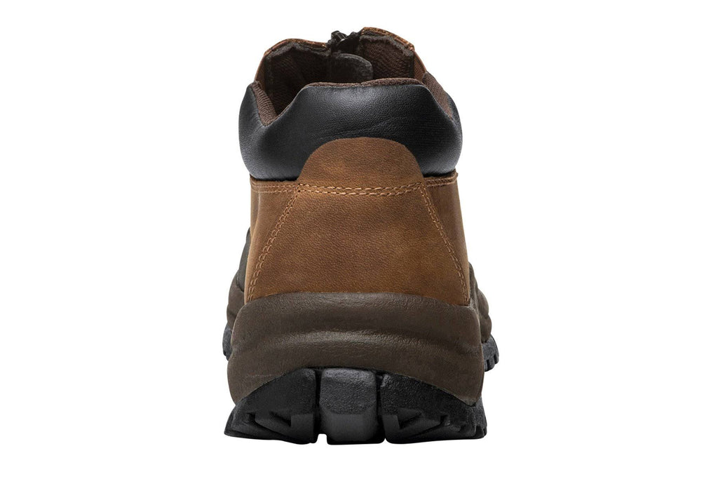 Brown Ankle Zip Boots D9041