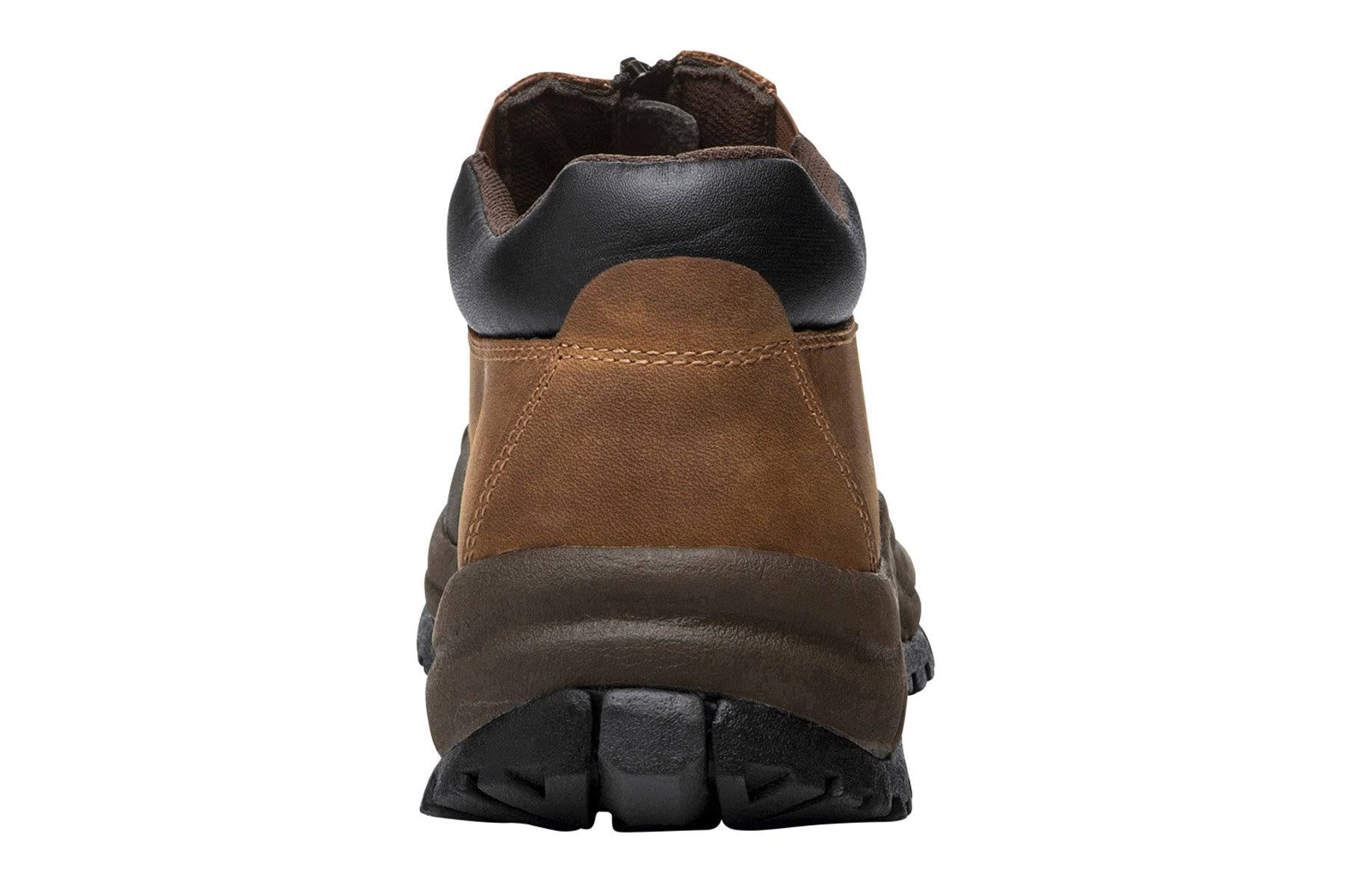 Brown Ankle Zip Boots D9041