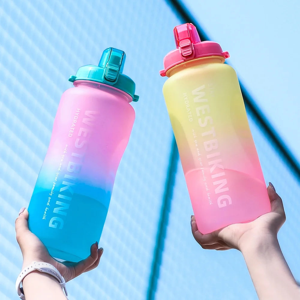 Sports Water Bottle with Straw Large Capacity T134253