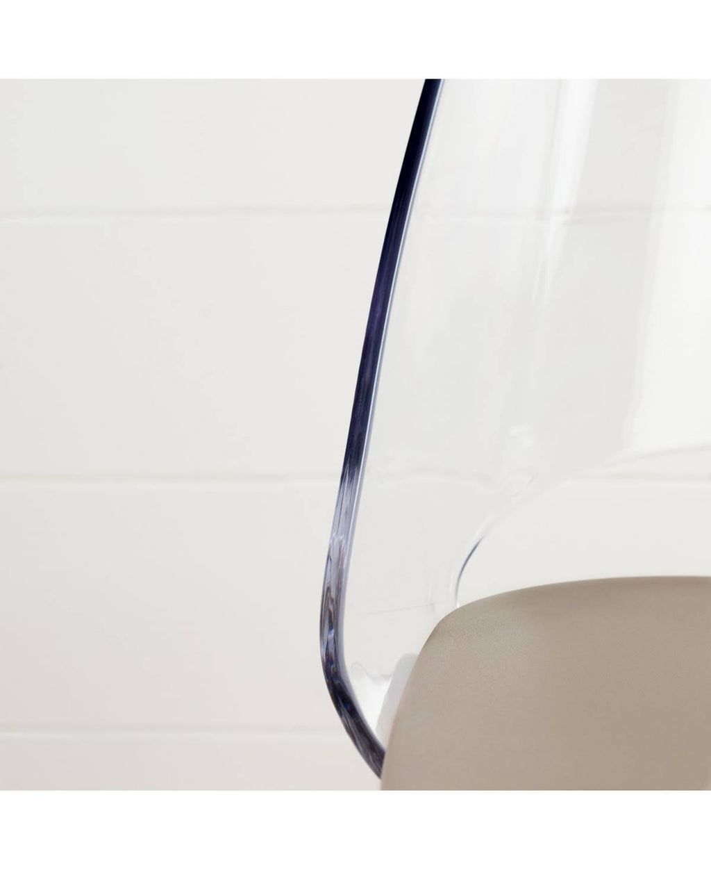Clear and White Dining Side Chair N2615