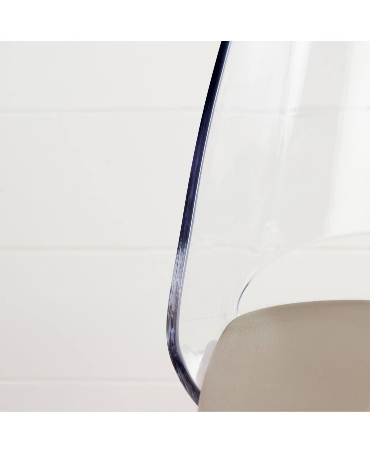 Clear and White Dining Side Chair N2615