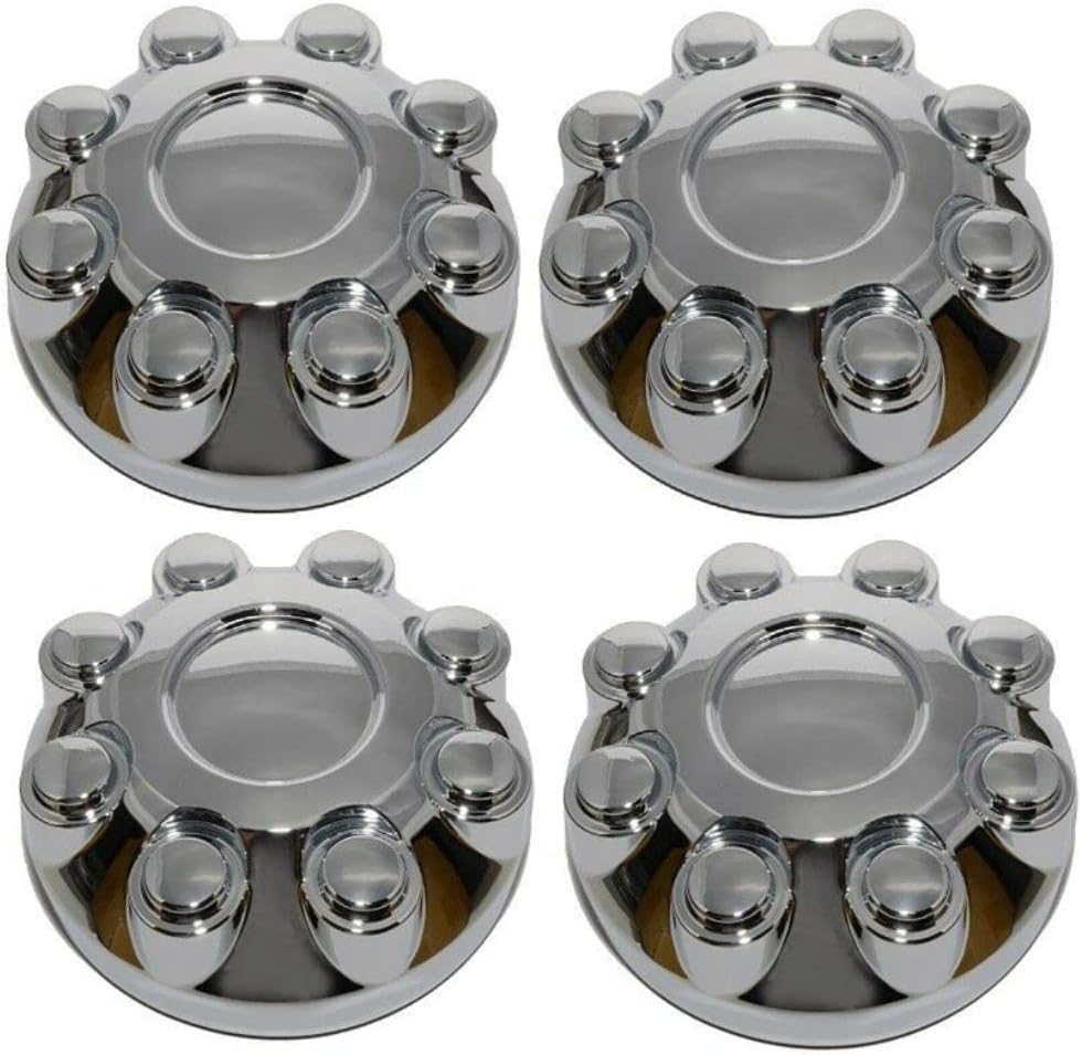 Chrome Wheel Hub Center Cap Set Q7566