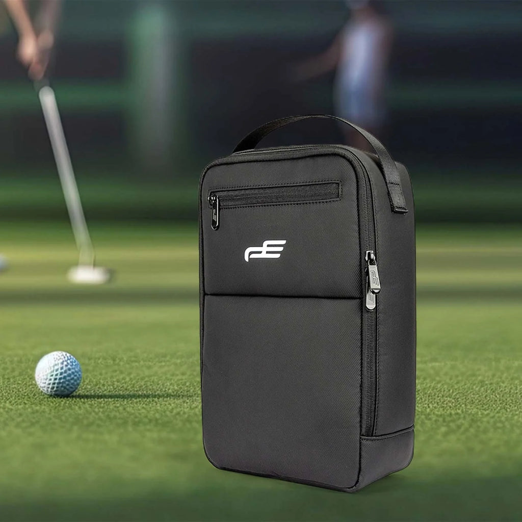 Black Zippered Golf Shoe Storage Bag T9077