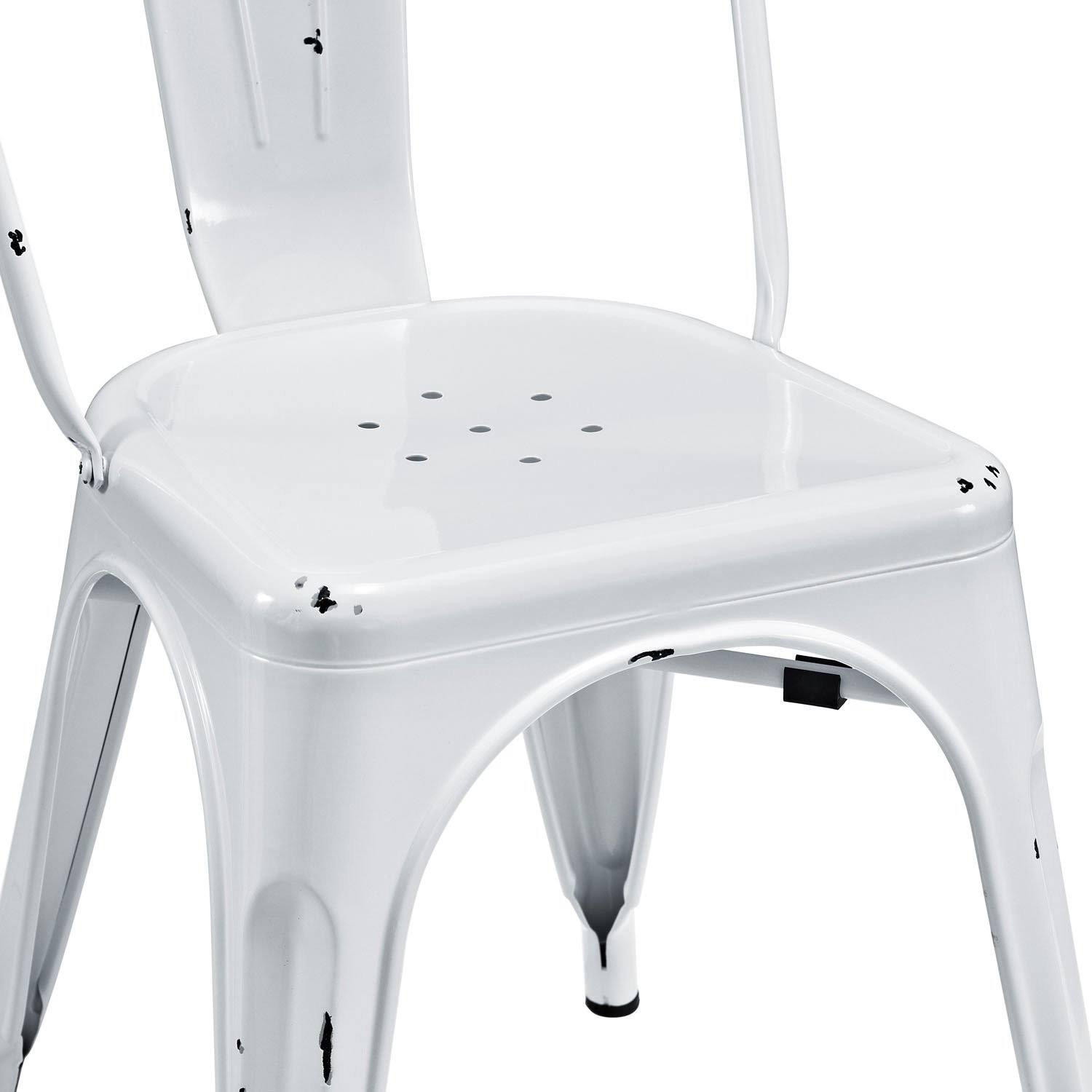 Navy Blue Metal Cafe Chair M498