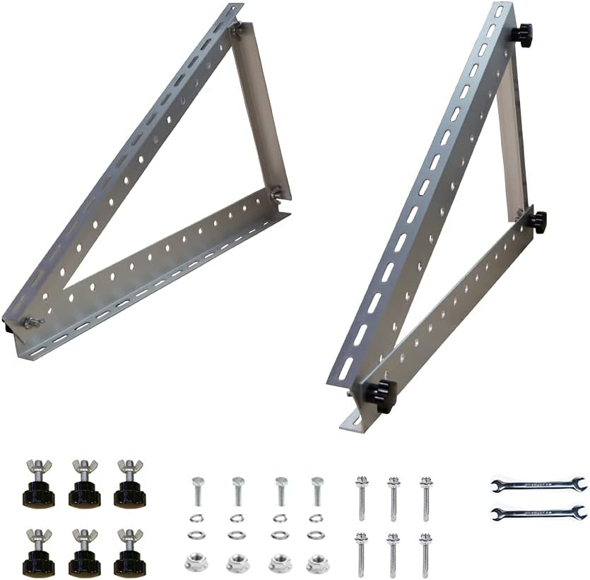 Adjustable 45 inch Solar Panel Mounting Brackets Pack of 2 J198