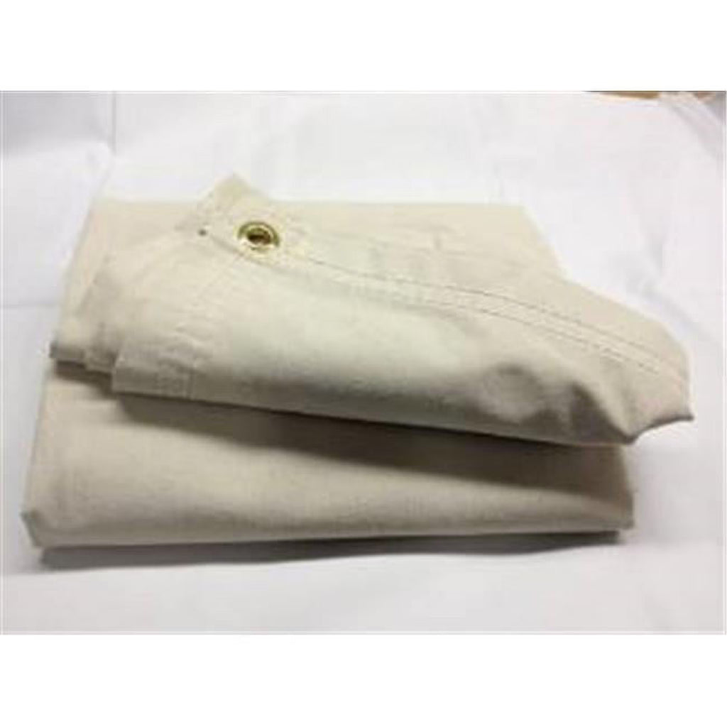 White 8 x 10 ft Canvas Tarp Cloth C33908