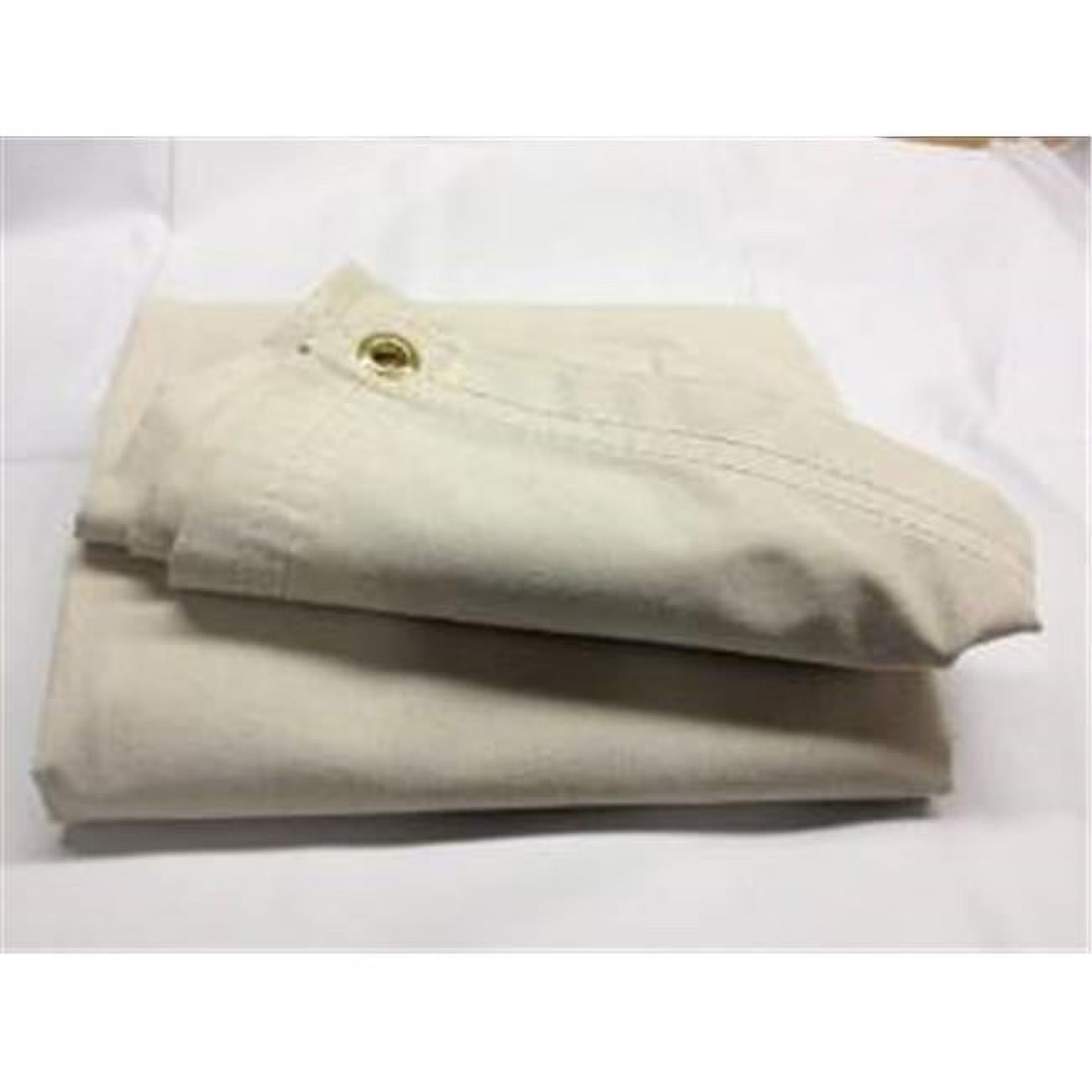 White 8 x 10 ft Canvas Tarp Cloth C33908