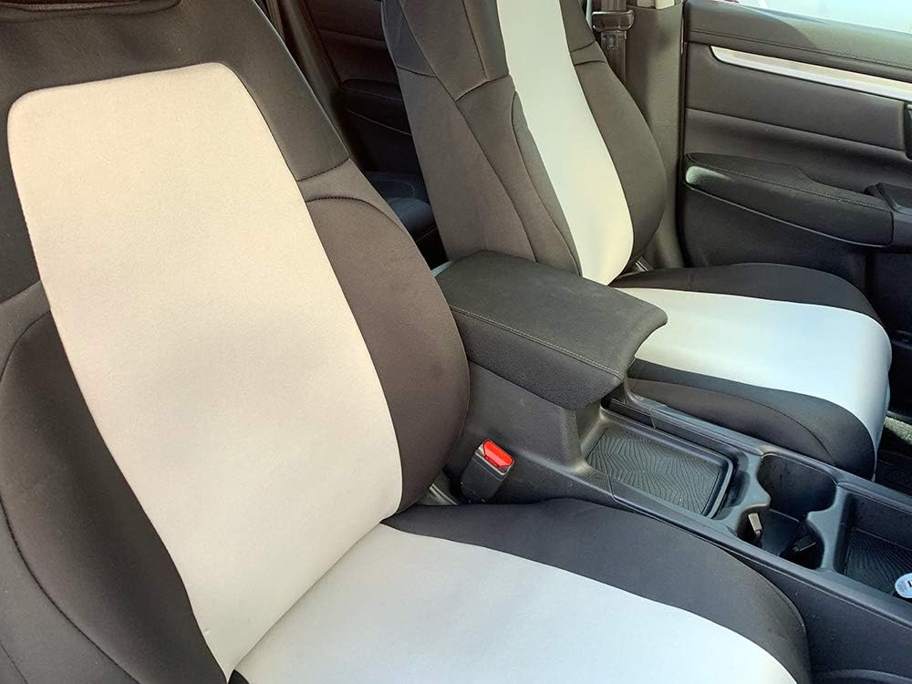 Gray & Black Front Seat Covers for Car SUV W9137