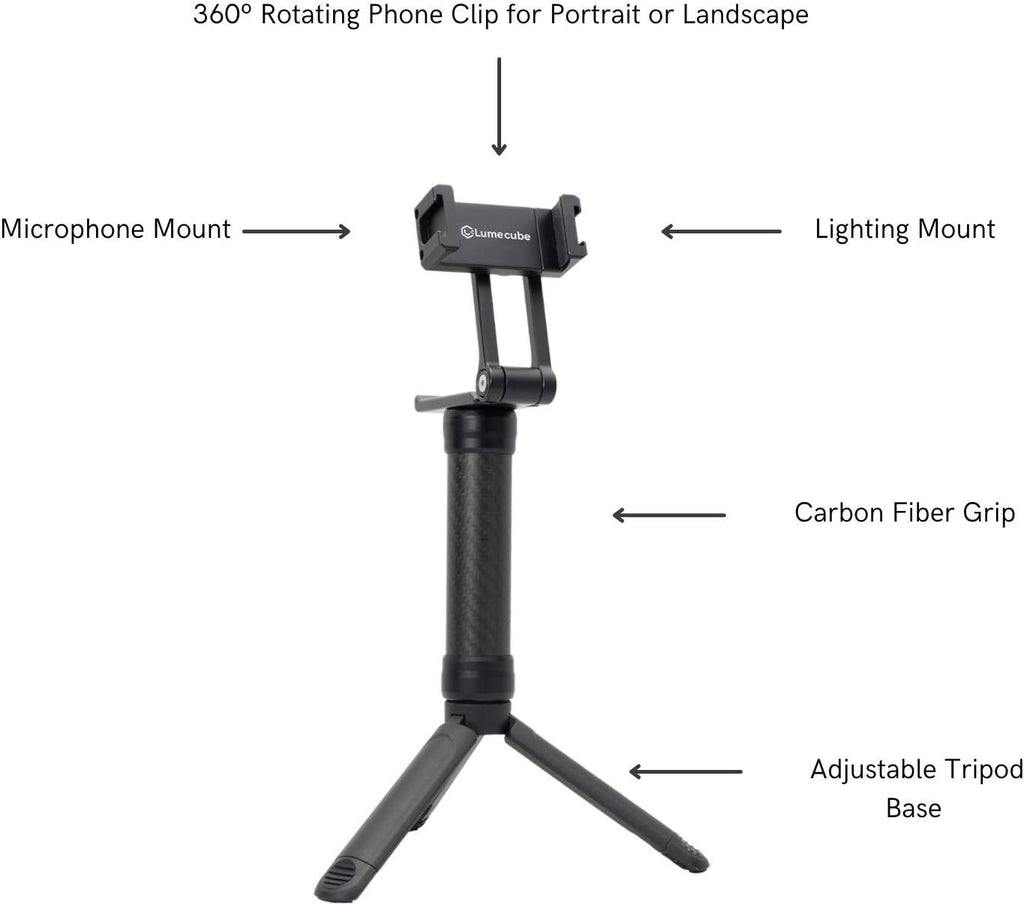 Adjustable Smartphone Tripod Stand, 360-Degree Rotating Phone Mount, Pack of 2 V529016