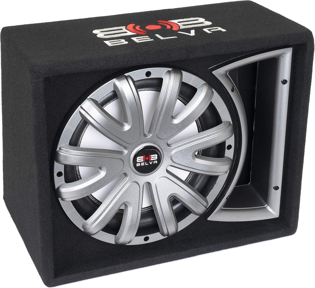 Single 12-inch 750W Loaded Ported Car Subwoofer with Multi-Color LED and Remote W3698
