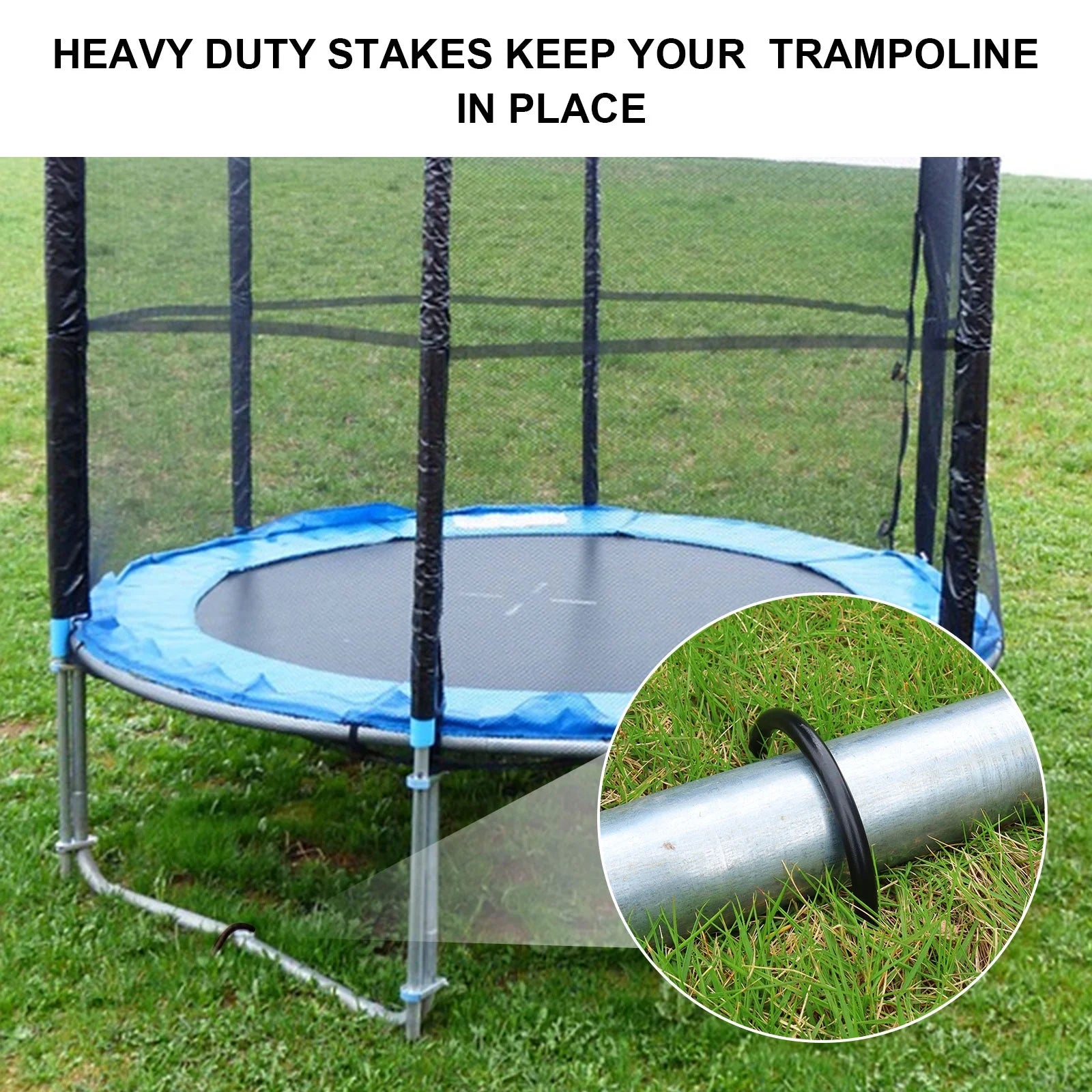 8 Pcs Heavy Duty Trampoline Ground Anchor Y69100