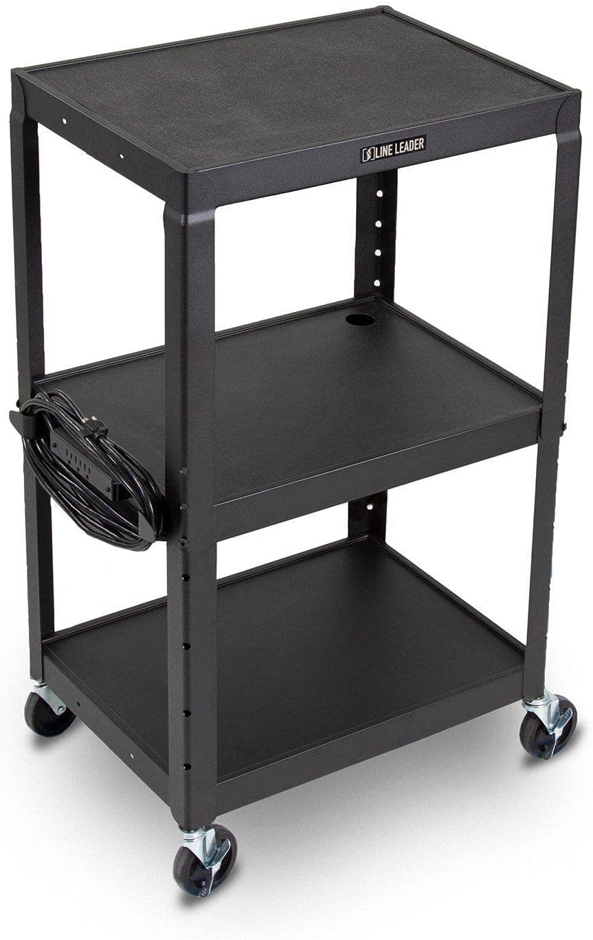 Height Adjustable AV Cart with Power Cord H160014