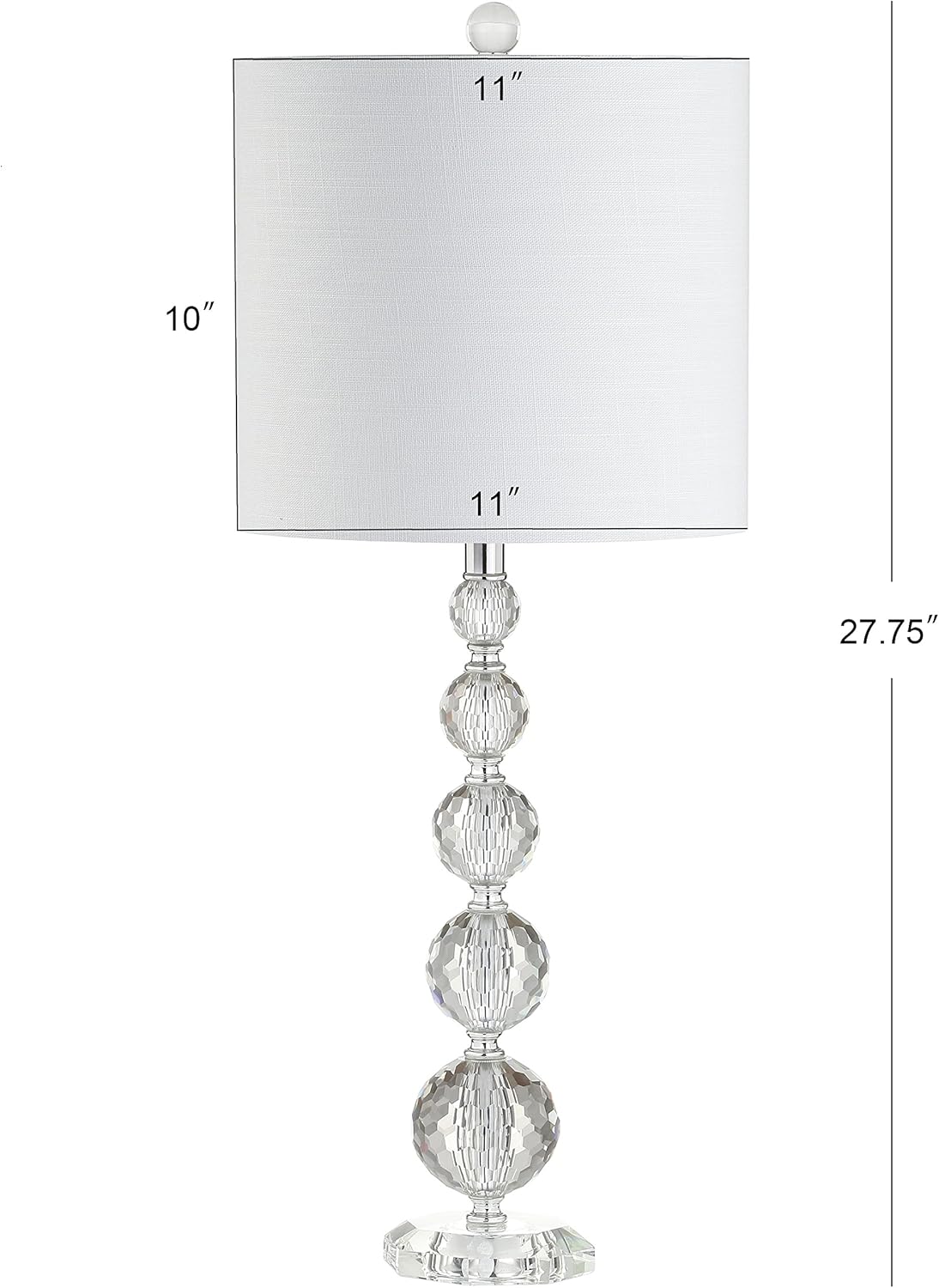 Crystal LED Table Lamp, Clear/Chrome, Set of 2 U4286