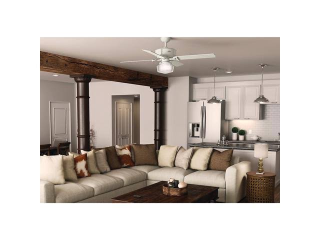Fresh White Ceiling Fan with Light C18233
