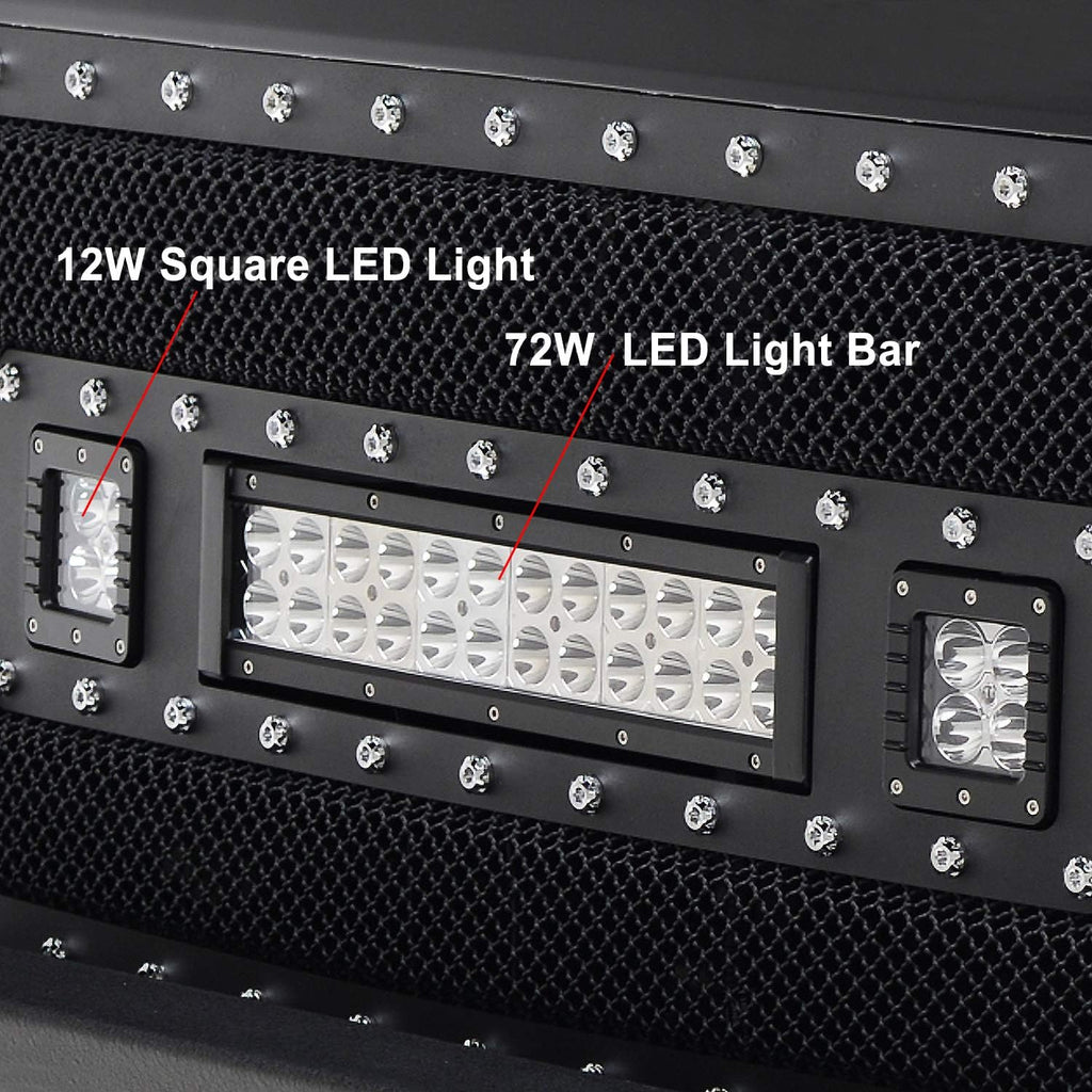 Rivet Stainless Steel Wire Mesh Grille With LED Lights T32862