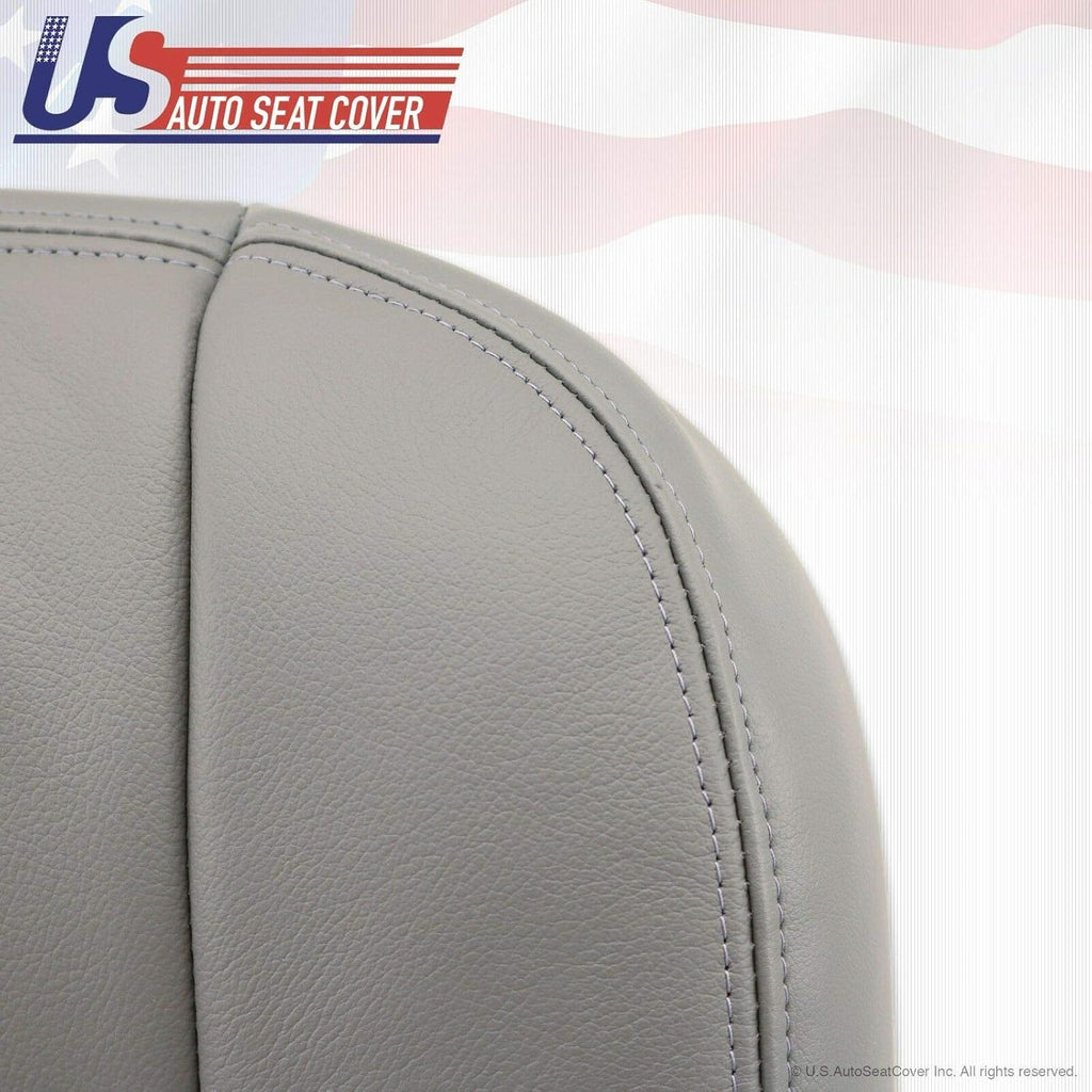 Gray Leather Driver Bottom Seat Cover Z29106