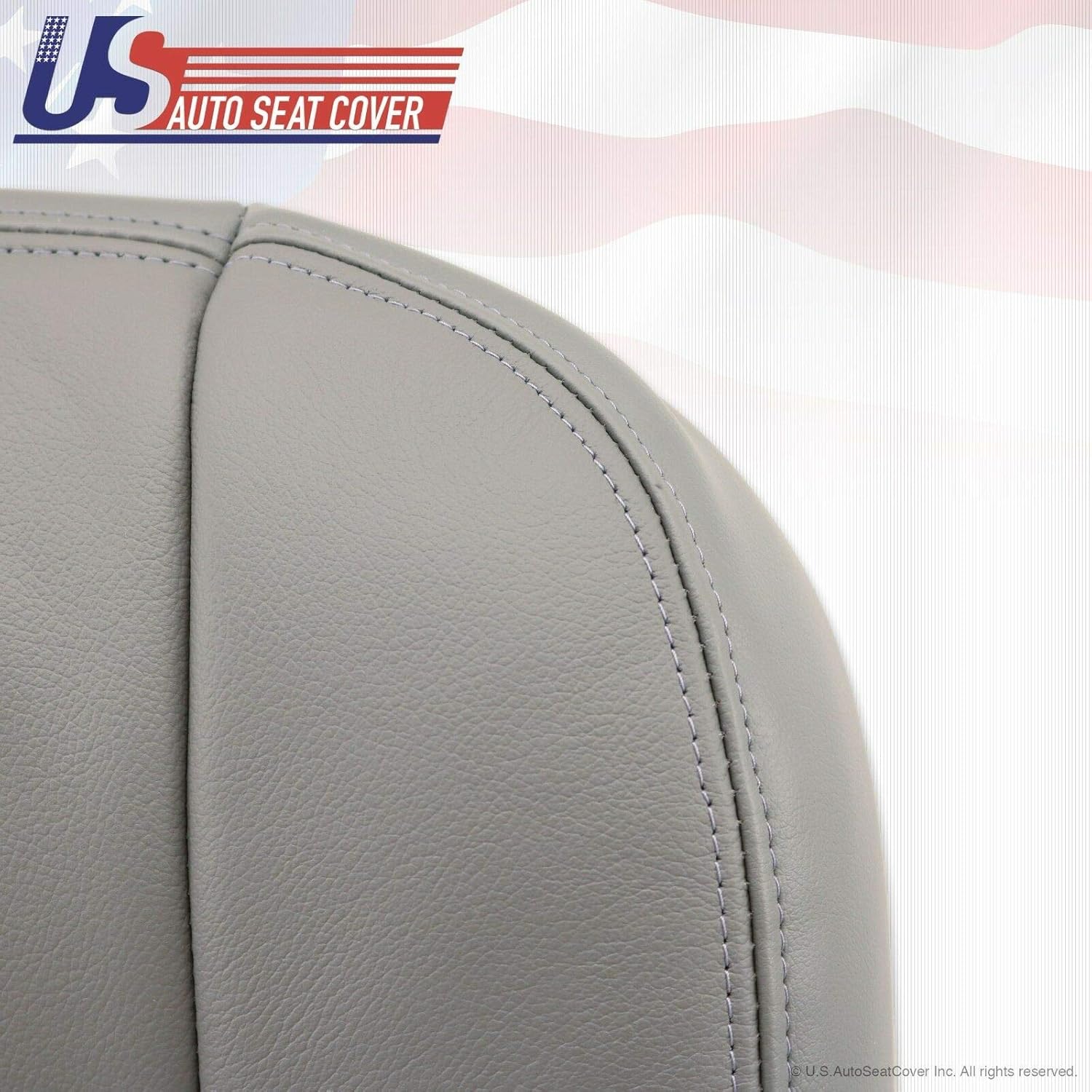 Gray Leather Driver Bottom Seat Cover Z29106