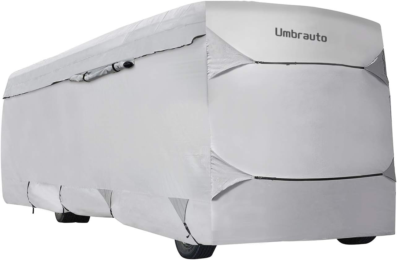 Grey 3 Layers Polypro RV Cover for 31-34Ft Motorhome U7415