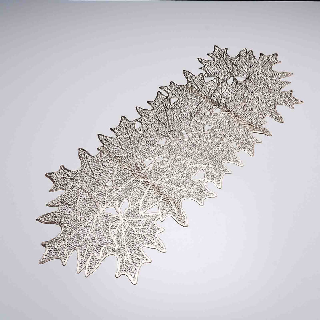 Gold Maple Leaf Vinyl Table Runner W595008