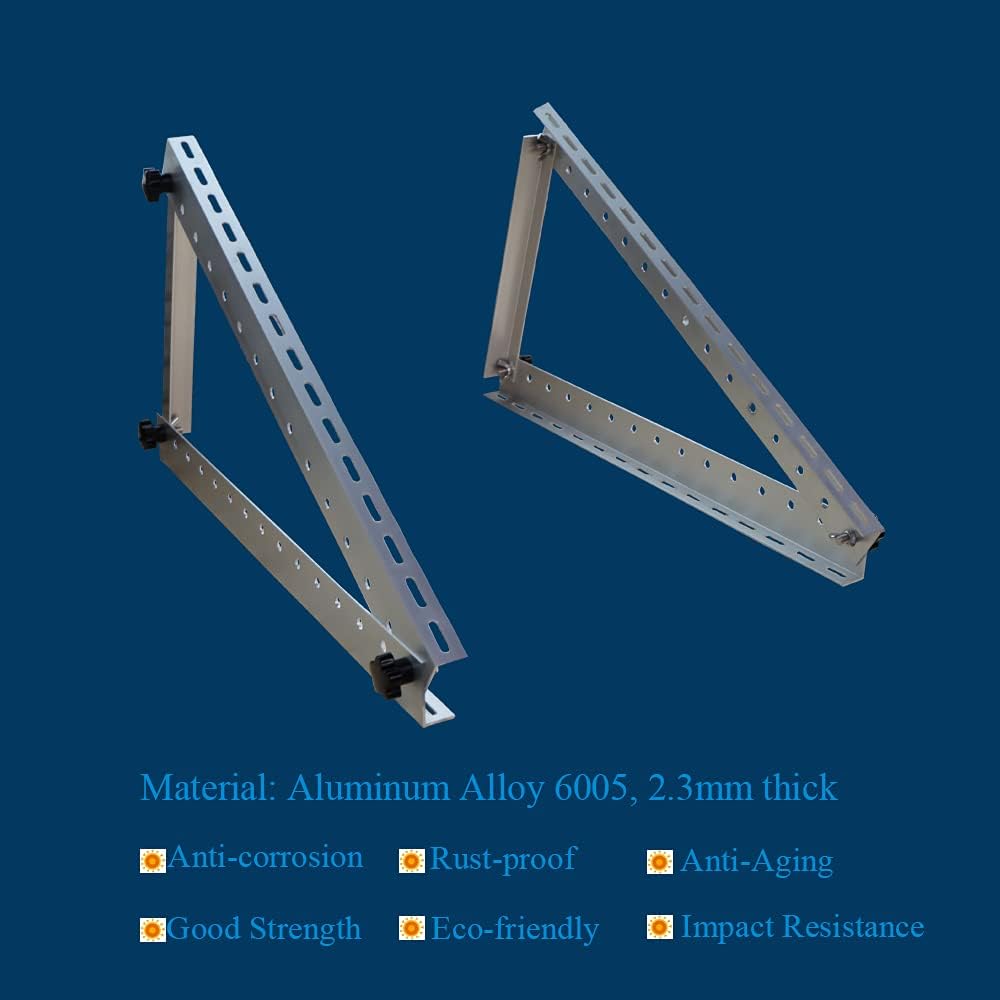 Adjustable 45 inch Solar Panel Mounting Brackets Pack of 2 J198