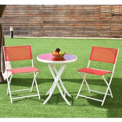 Red Round 2 Person Bistro Set A2623