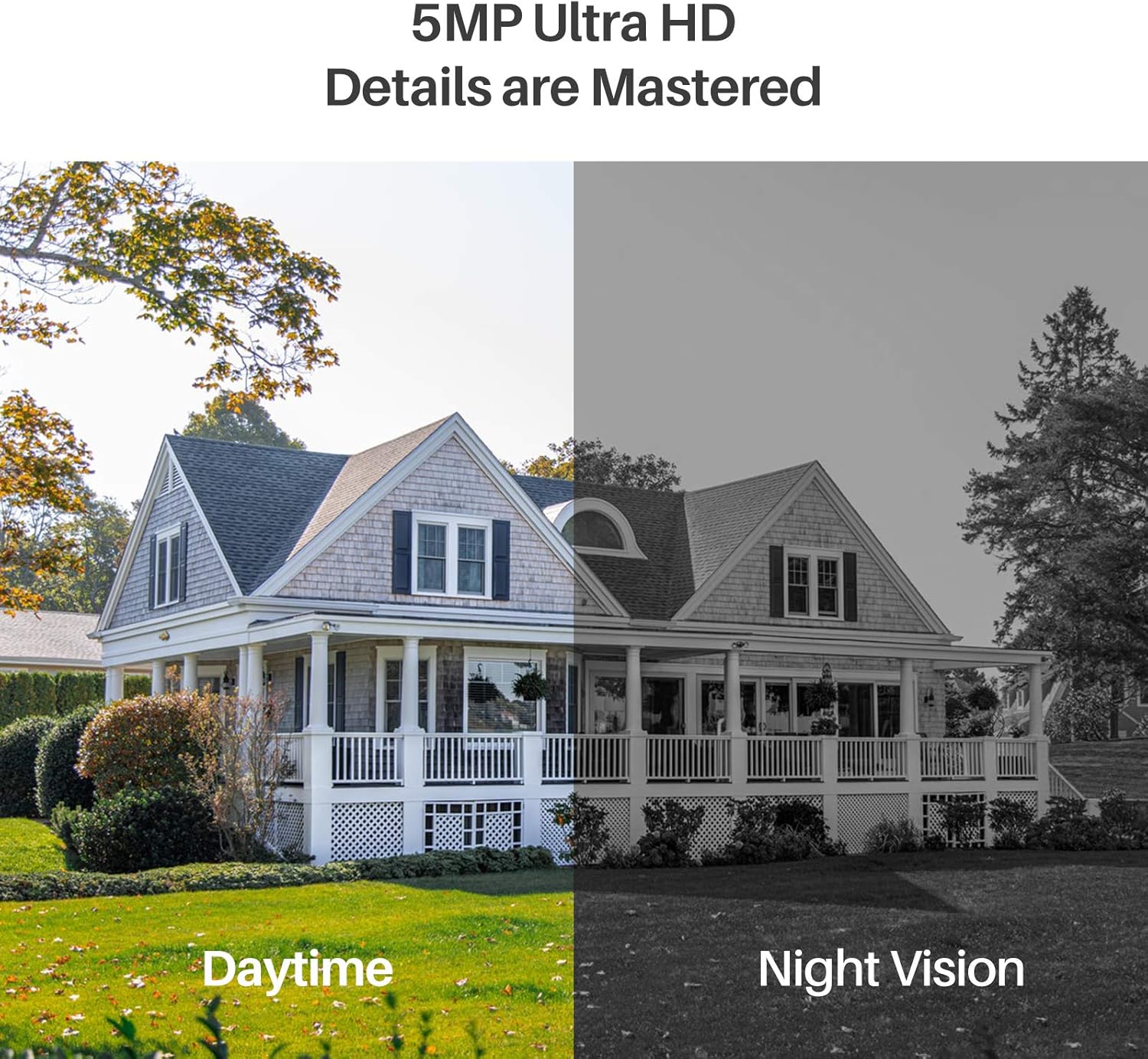 5MP PoE Security Camera System with 4PCS IP Cameras and 1TB HDD NVR T917660