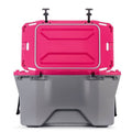 Magenta Pink and Gray 30 Quart Cooler with Cooler Basket Q470302