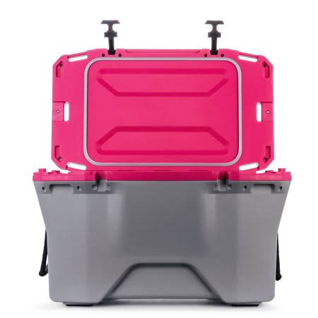 Magenta Pink and Gray 30 Quart Cooler with Cooler Basket Q470302