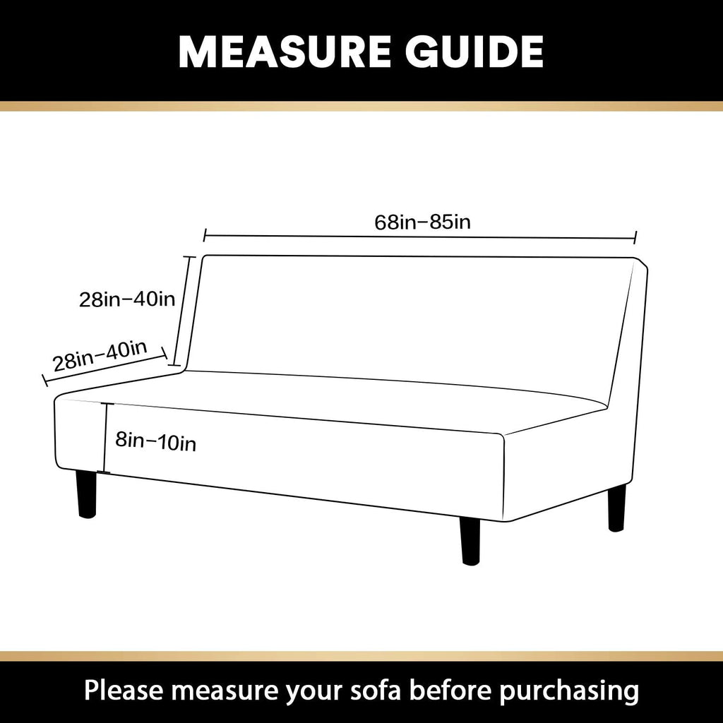 Checked Pattern Jacquard Futon Cover with Elastic Bottom N7856