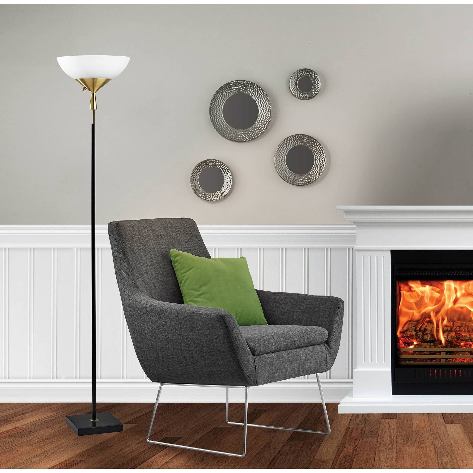 Black Torchiere Lamp L957901