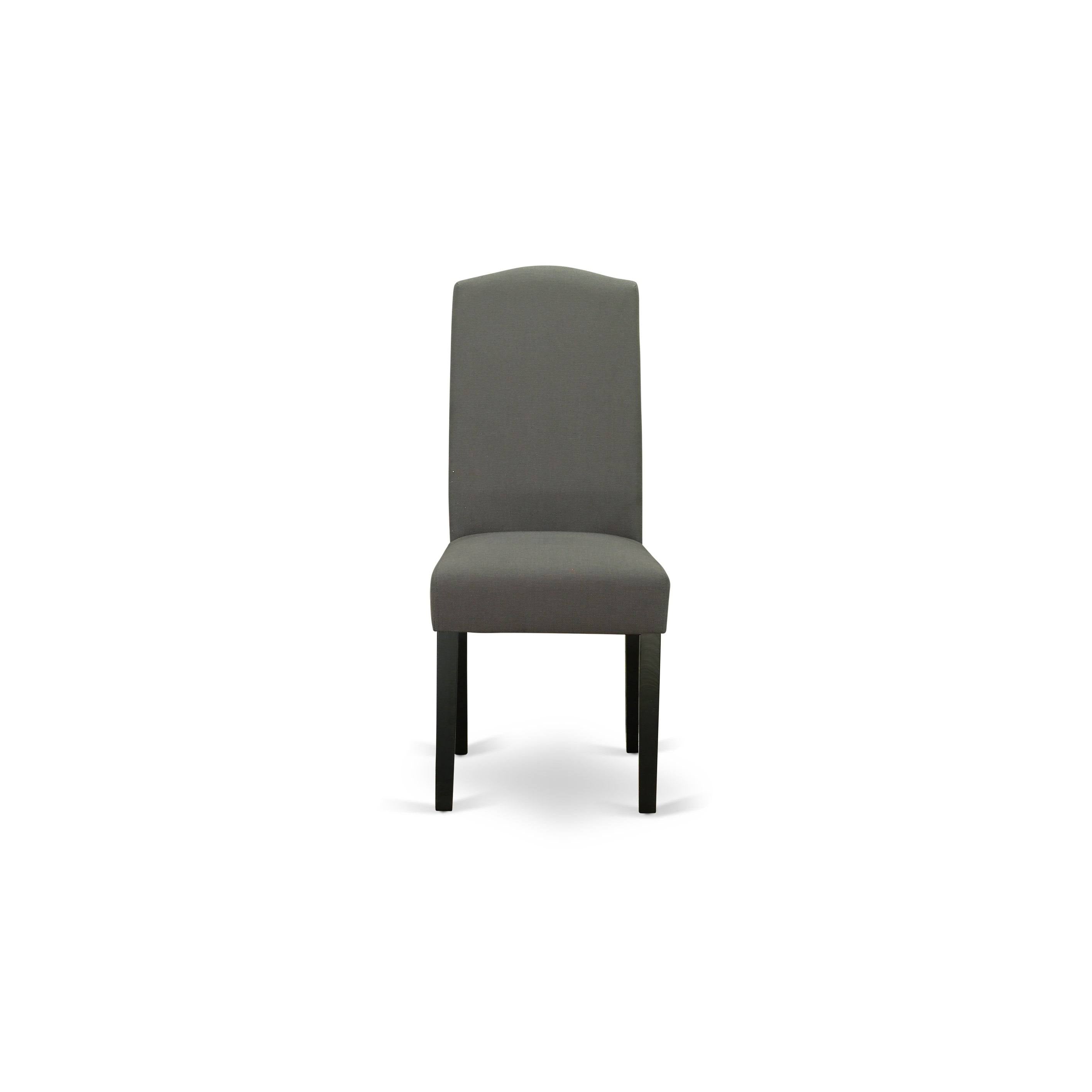 Linen Fabric Chair Set of 2 with Oak Leg S74046