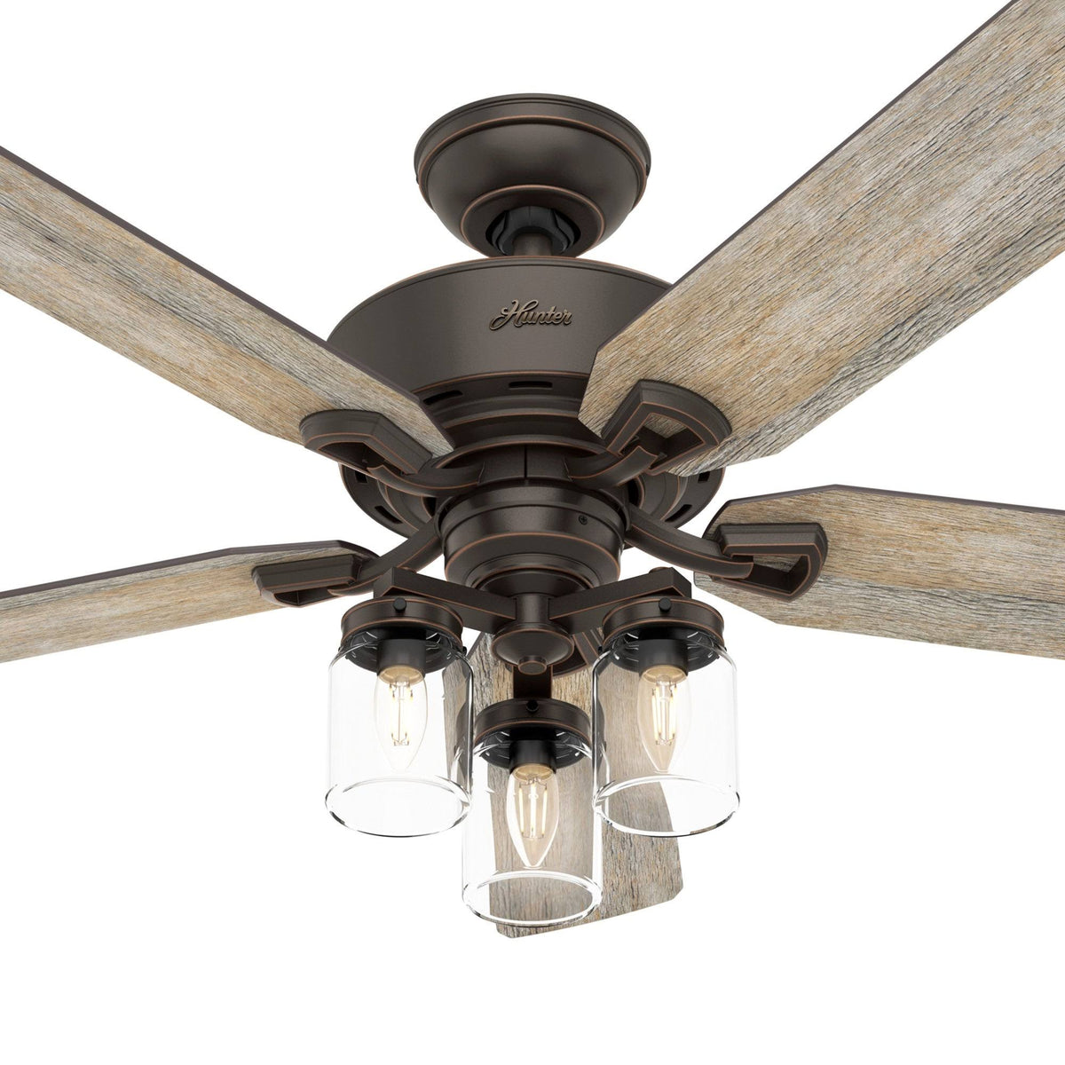 Brushed Nickel Ceiling Fan with LED Light L206607