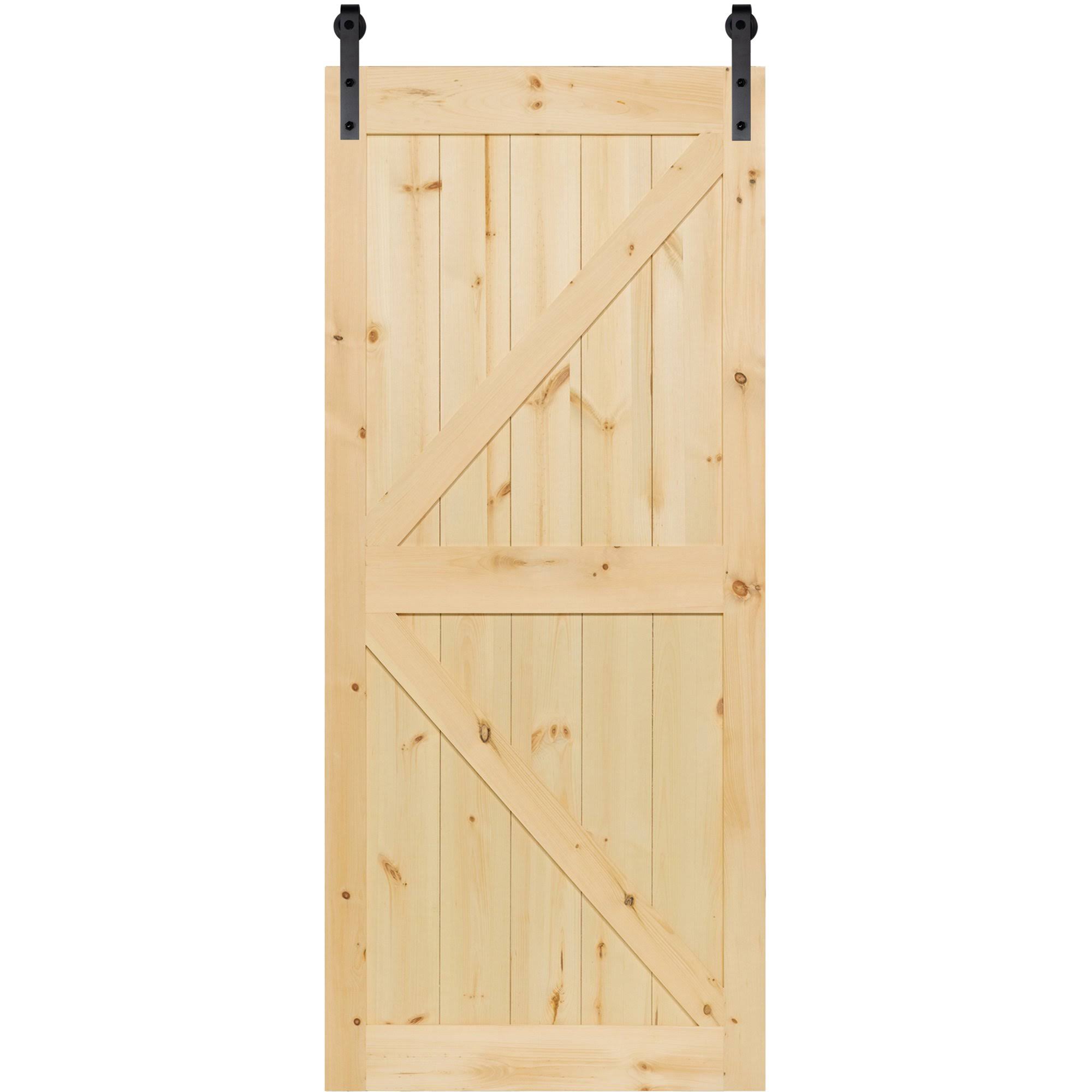 Solid Pine Unfinished Barn Door Slab F70132