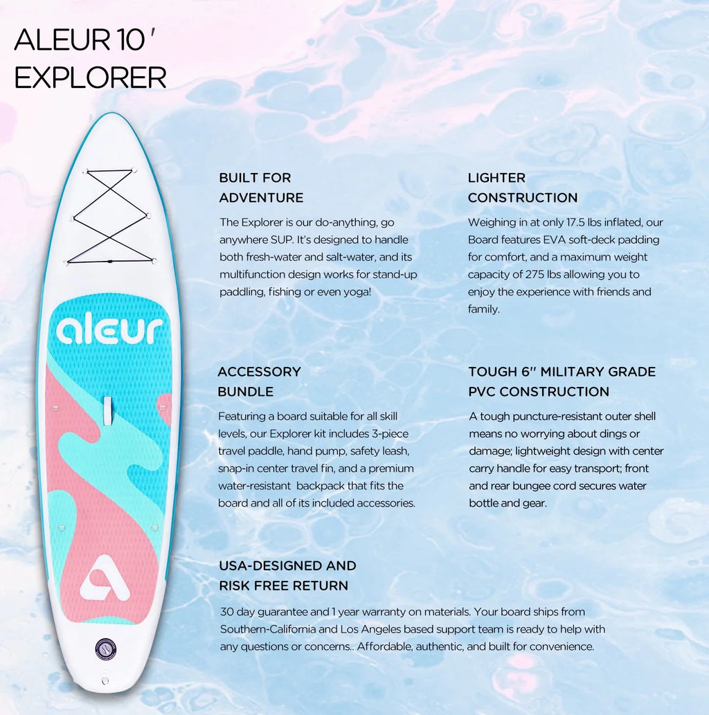 Inflatable Stand Up Paddle Board Package with Backpack, Leash, Paddle and Hand Pump G598800