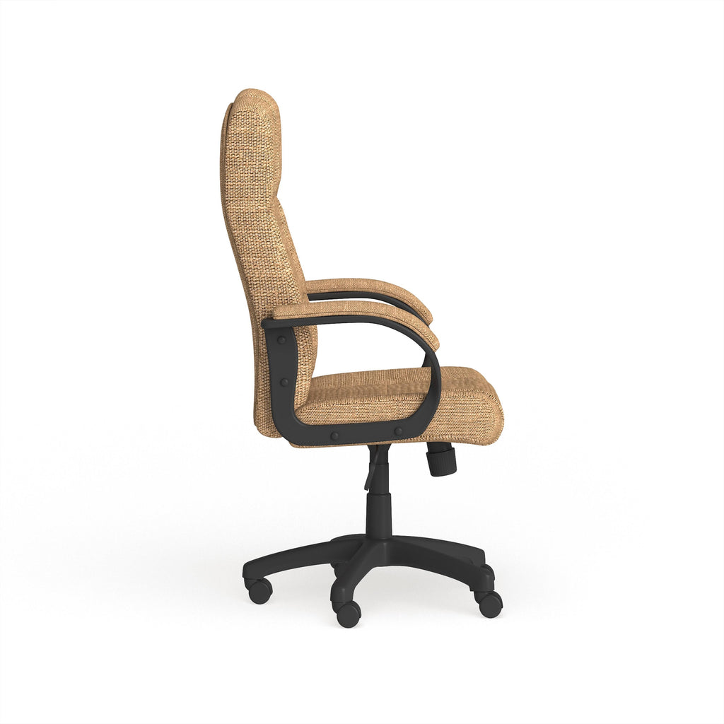 High Back Fabric Executive Swivel Office Chair with Arms Gray F7426