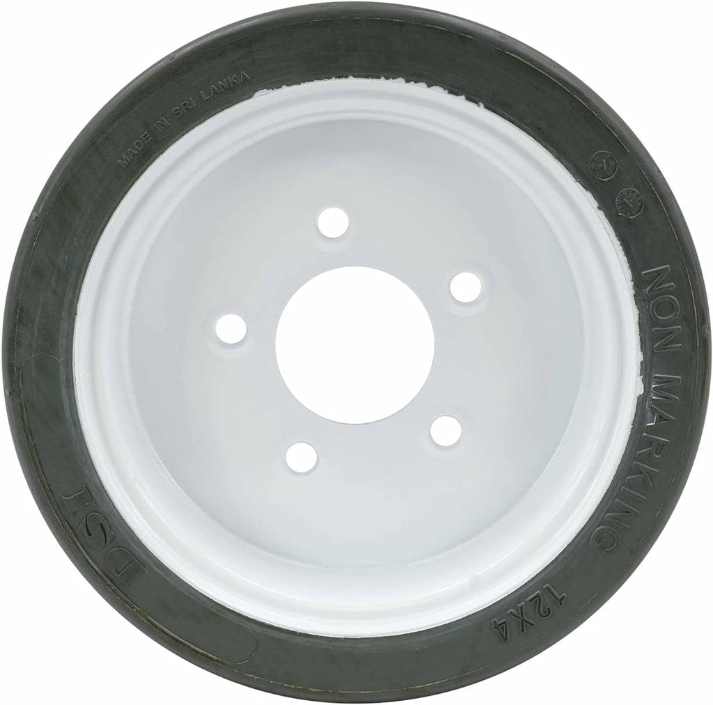 (2 Pack) Scissor Lift Tires 12 x 4, Non-Marking Wheel Assembly F8711