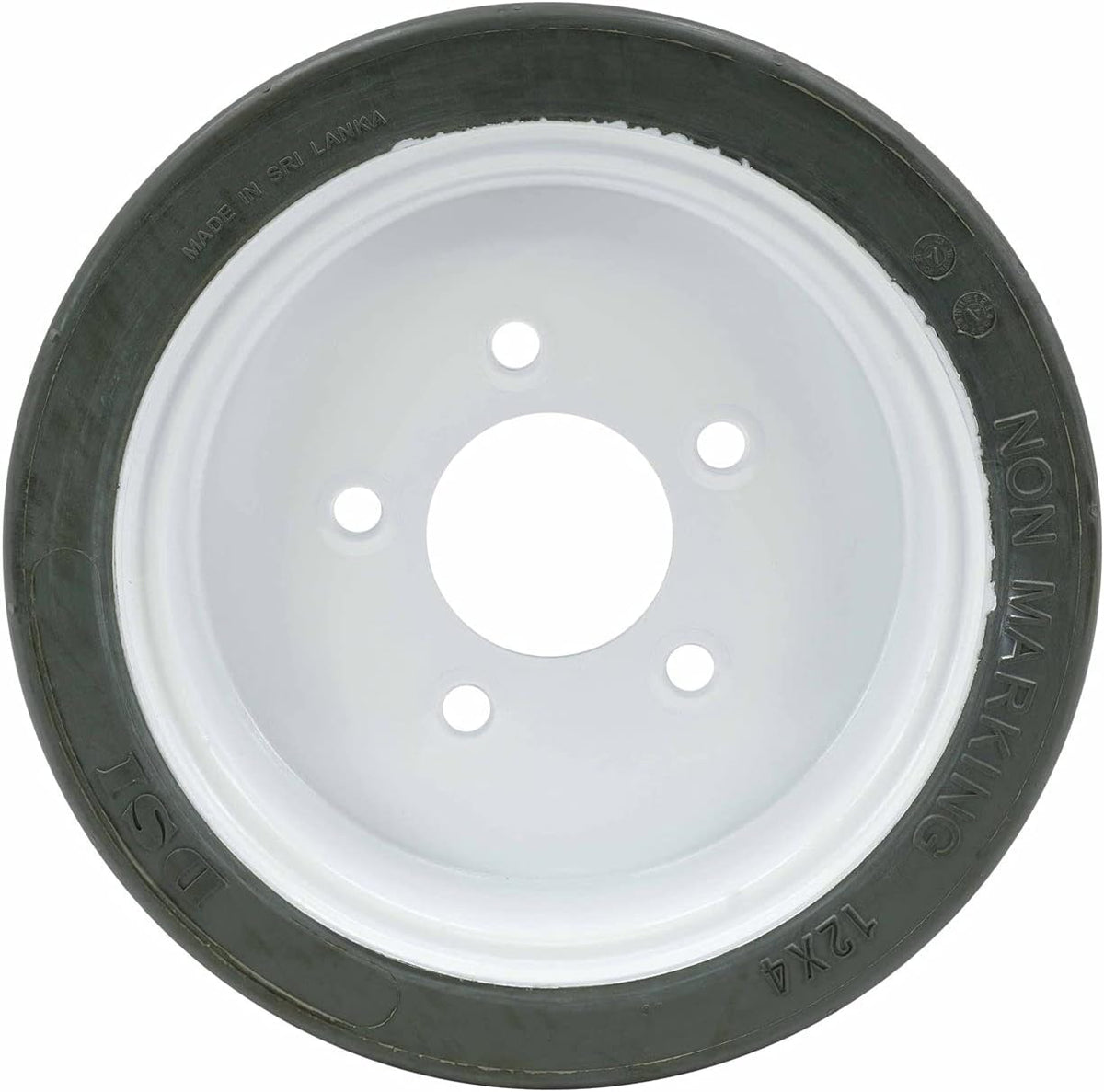 (2 Pack) Scissor Lift Tires 12 x 4, Non-Marking Wheel Assembly F8711